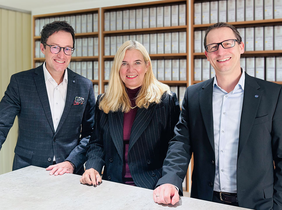 The management of the Ostfriesische Tee Gesellschaft – Ingo Wiltfang, Annemarie Leniger, Dennis Bender