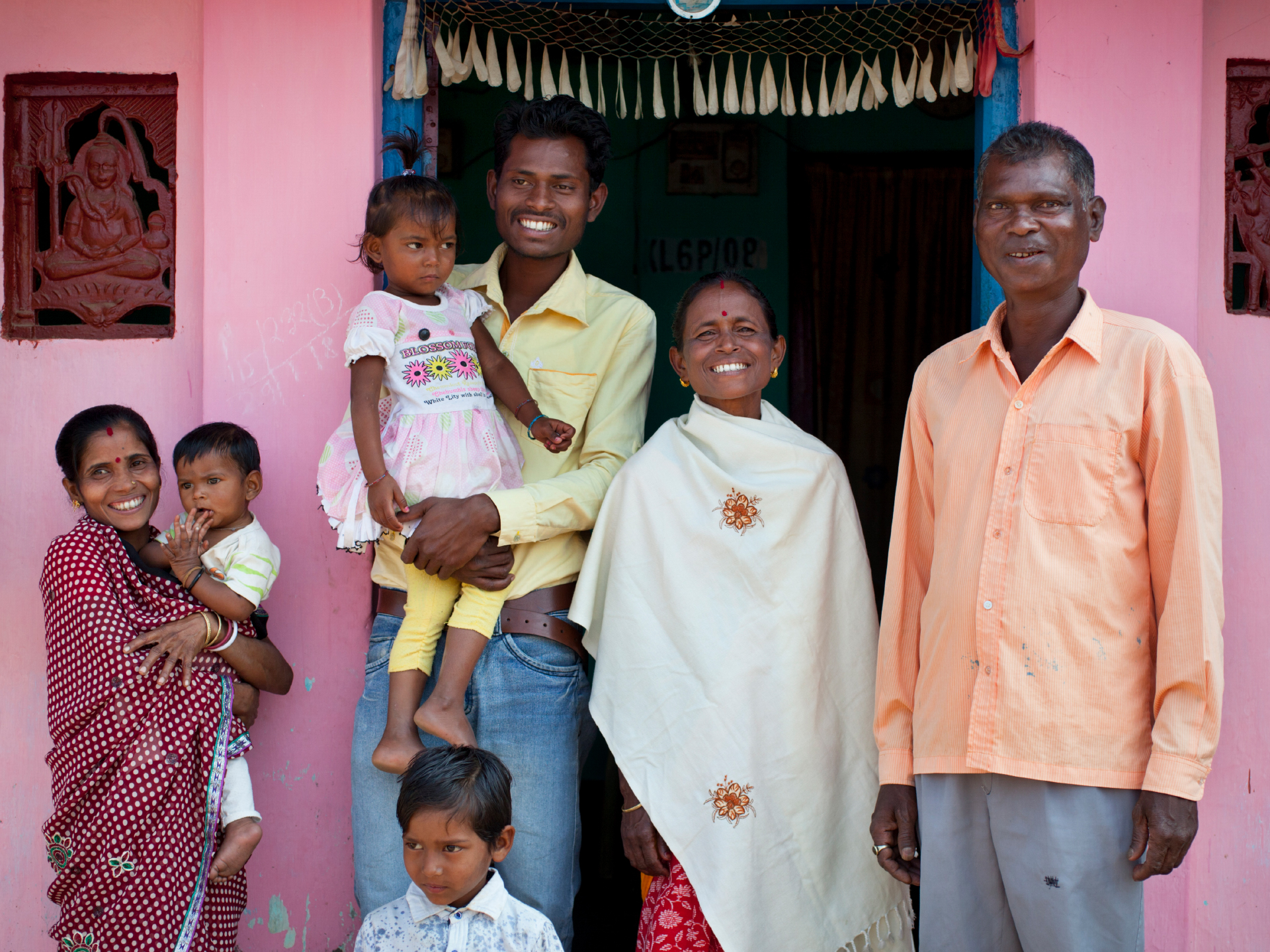 Familie in Assam