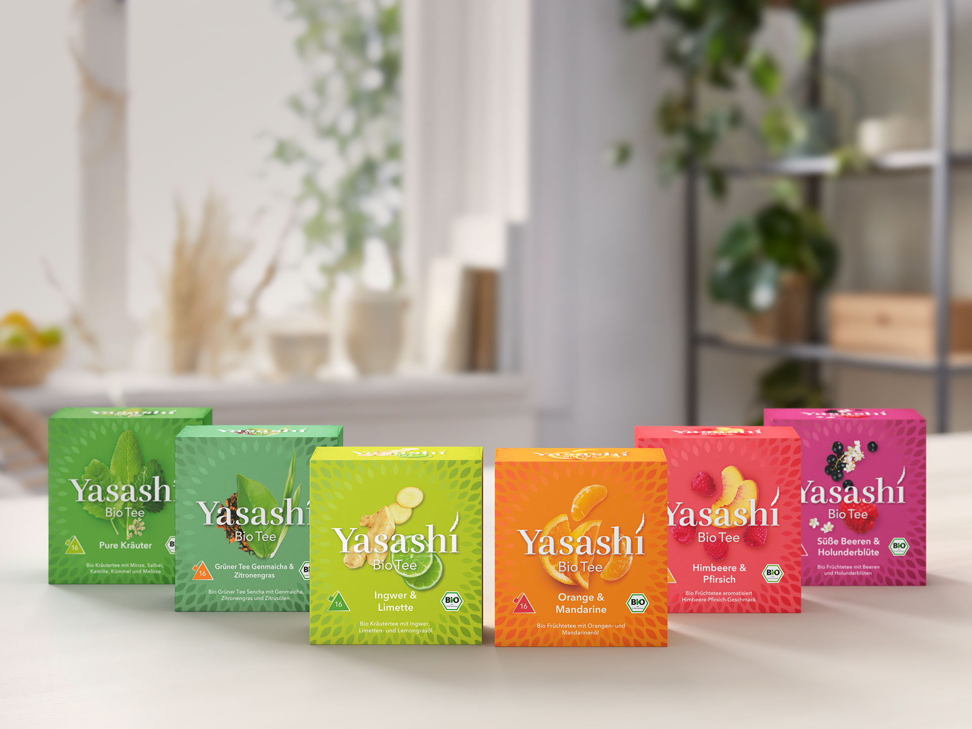 Yasashi-Packshot mit Teetasse